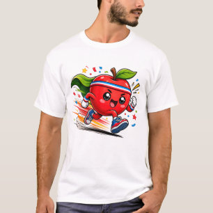 Camiseta Mascote de condicionamento físico em desenho anima