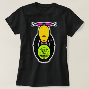 Camiseta Mascote de desenho animado engraçado e esquisito d