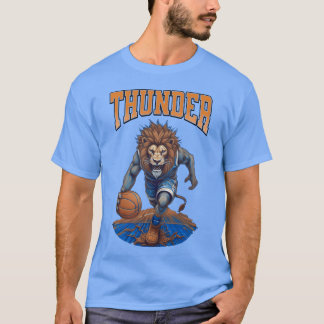 Camiseta mascote de esportes de hip thunder Lion Hoops meni