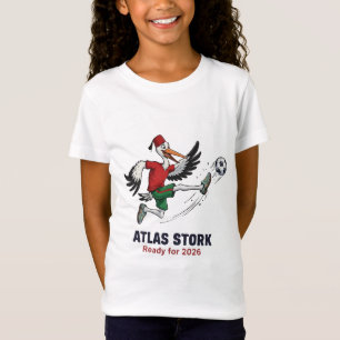 Camiseta Mascote de Futebol Cegonha Atlas Marrocos 2026 – E