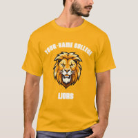 Mascote de Leão PERSONALIZADO | Amarelo Dourado -