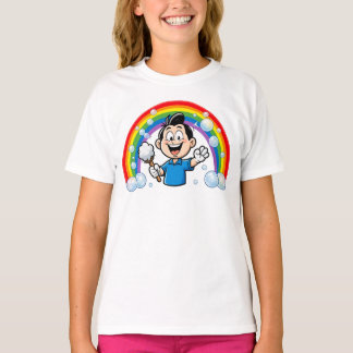 Camiseta Mascote de Limpeza Fofo Arte de Design de Desenho