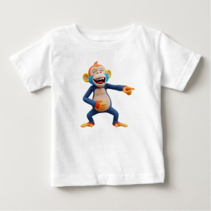 Camiseta Mascote de Macaco Apontando e Rindo