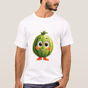 Camiseta Mascote de Melancia Alegre