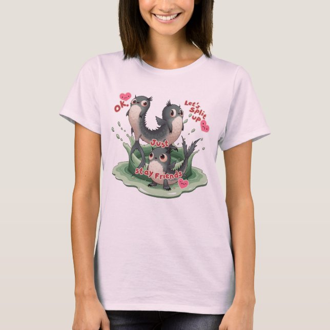 Camiseta Mascote de Monstro de Peixe Engraçado (Frente)