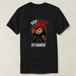 Camiseta Mascote de ouriço punk muito espinhoso para lidar