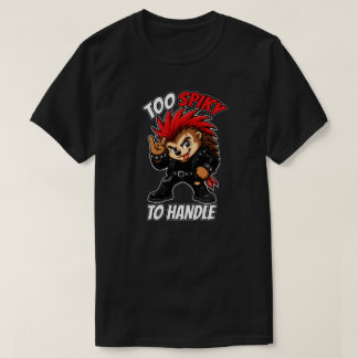 Camiseta Mascote de ouriço punk muito espinhoso para lidar
