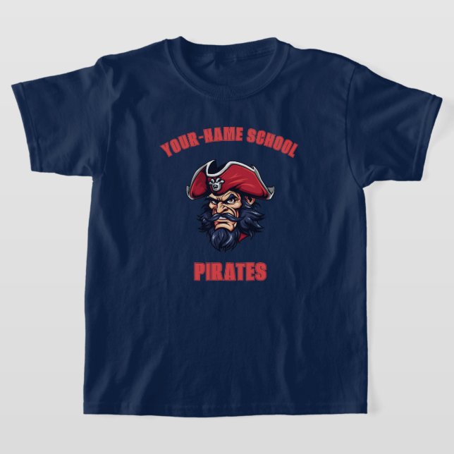 Camiseta Mascote de Pirata PERSONALIZADA | Red - Equipe da  (Postura )