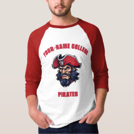 Camiseta Mascote de Pirata PERSONALIZADA | Red - Equipe da