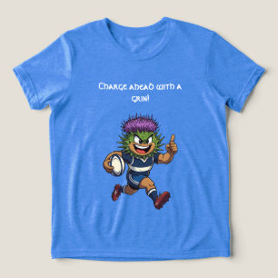 Camiseta Mascote de Rugby do Cardo Escocês Sprint Espinhoso