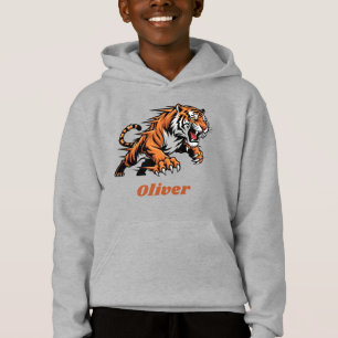 Camiseta Mascote do Tigre Saltitante Dinâmico