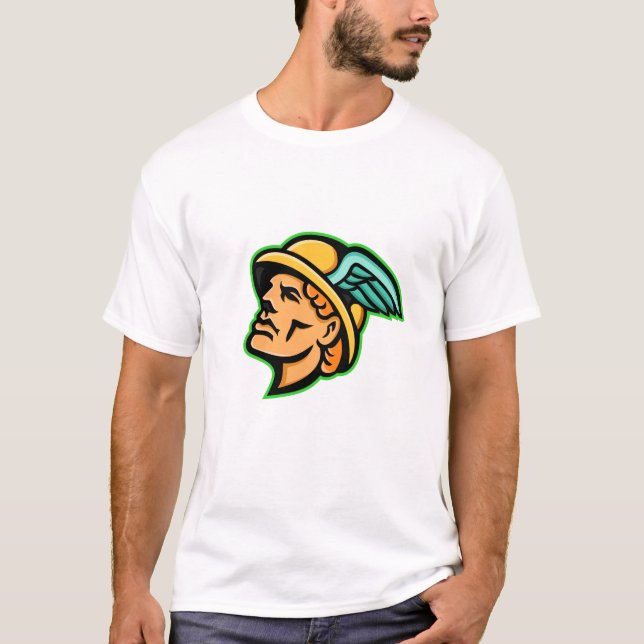 Camiseta Mascote grega do deus de Hermes (Frente)