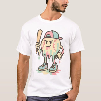 Camiseta Mascote legal de Baseball com Bat Engraçado