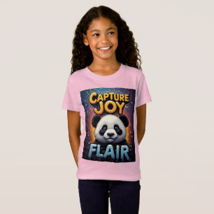 Camiseta Mascote Panda Fofo Com Gráfico Colorido de Celebra