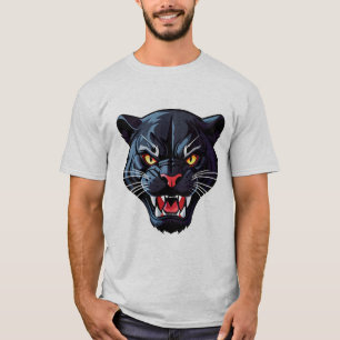 Camiseta Mascote Pantera Rugindo Feroz