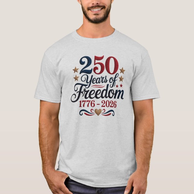 Camiseta masculina 250 anos (Frente)