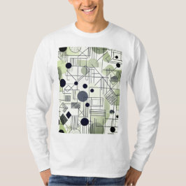 Camiseta Masculina Abstrato Básica Manga Longa