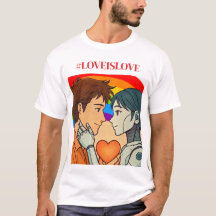 Camiseta Masculina Amor é Amor Casal Humano-Robô