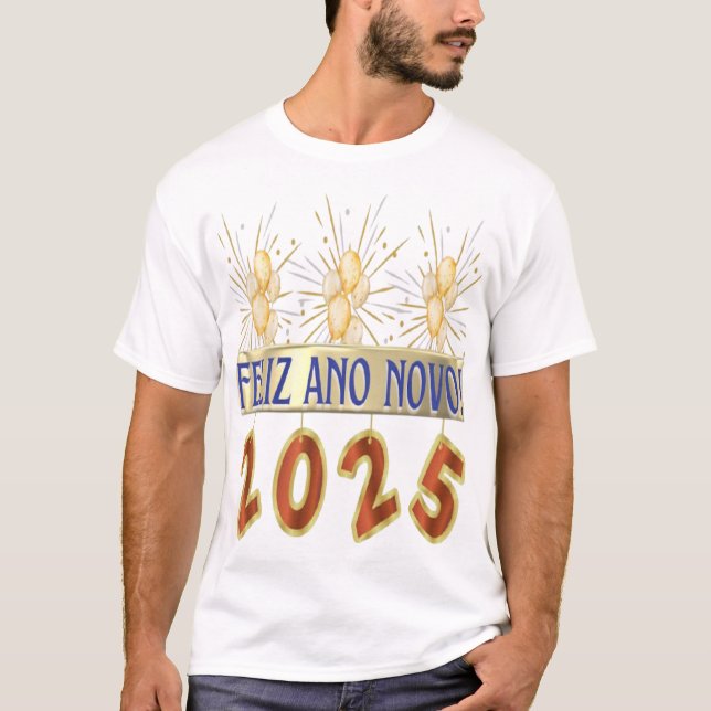 Camiseta Masculina  - ano novo (Frente)