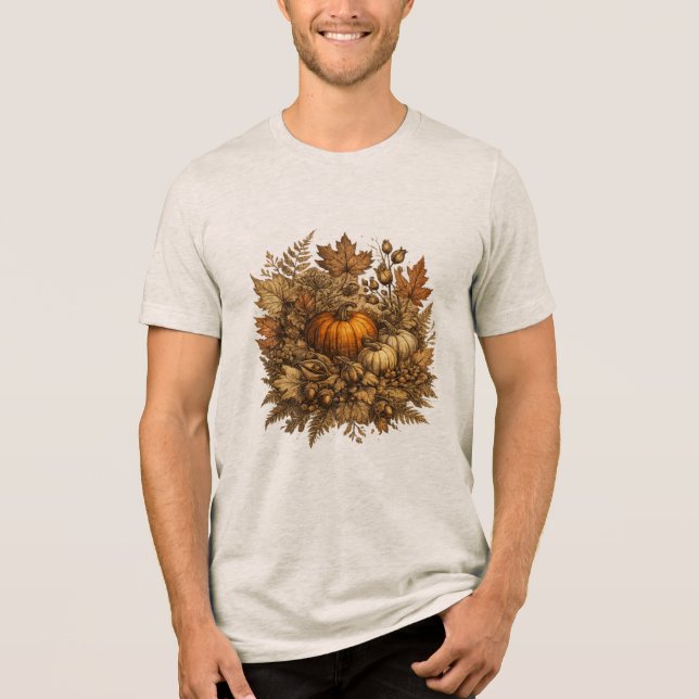 Camiseta Masculina Antique Botanical Fall Hallowee (Frente)