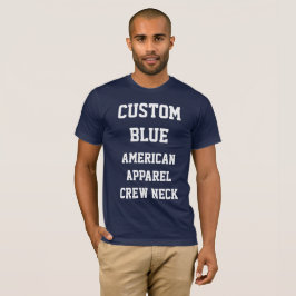 Camiseta masculina azul marinho personalizada da A