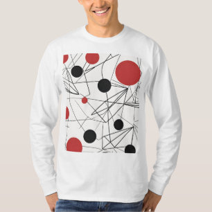 Camiseta Masculina Básica Abstrato 3 Manga Longa