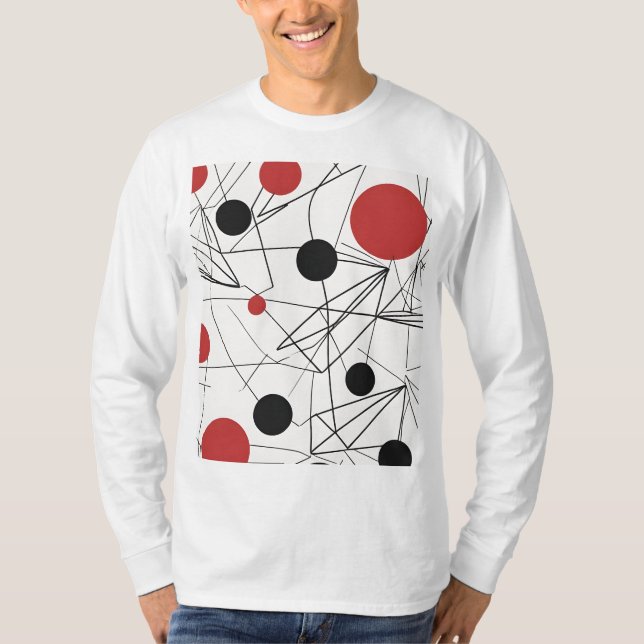 Camiseta Masculina Básica Abstrato 3 Manga Longa (Frente)