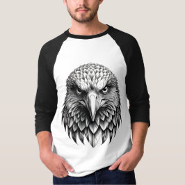 Camiseta Masculina Básica Águia Manga Raglan 34 3D