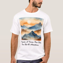 Camiseta Masculina Básica Amanhecer da Terra-1