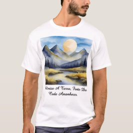Camiseta Masculina Básica Amanhecer da Terra-2