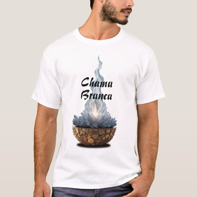 Camiseta Masculina Básica Chama Sagrada-4 (Frente)