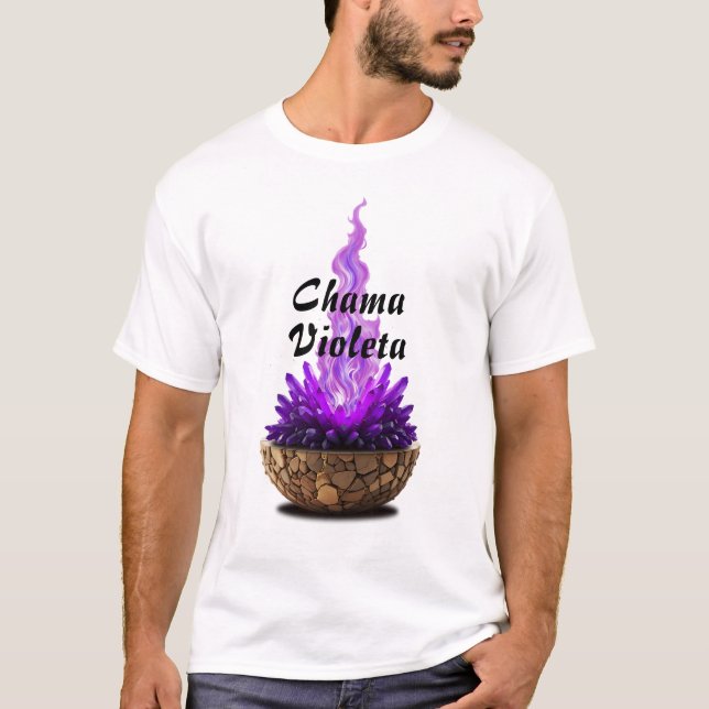 Camiseta Masculina Básica Chama Sagrada-7 (Frente)