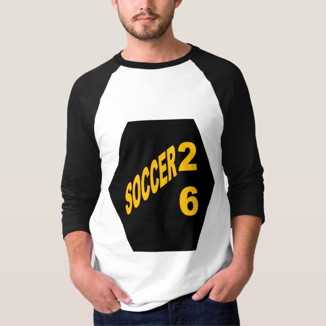 Camiseta masculina básica com manga raglan 3/4 SOC (Frente)