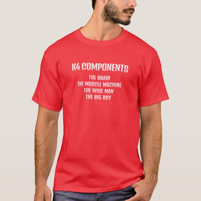Camiseta Masculina Básica | Componentes K4 (Frente)
