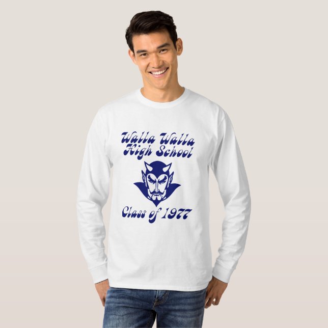 Camiseta masculina básica de manga longa (Frente Completa)