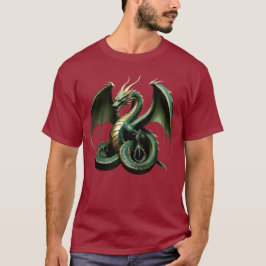 Camiseta Masculina Básica Dragão Cobra