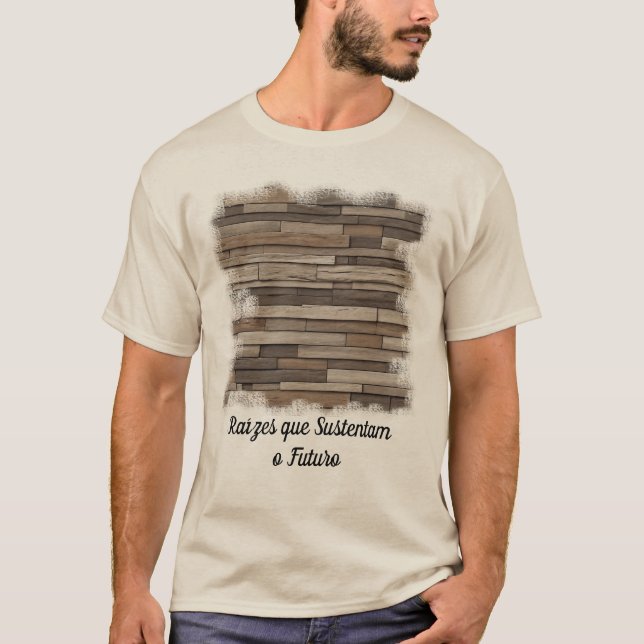 Camiseta Masculina Básica Madeira Viva (Frente)