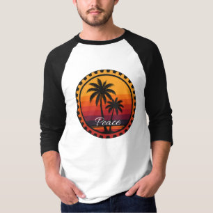 Camiseta Masculina Básica Manga Raglan 3/4