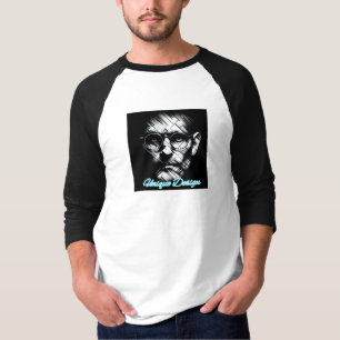 Camiseta Masculina Básica Manga Raglan 3/4