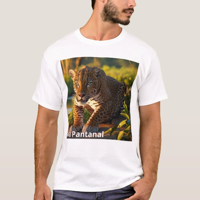 Camiseta Masculina Básica Onça Pintada (Frente)