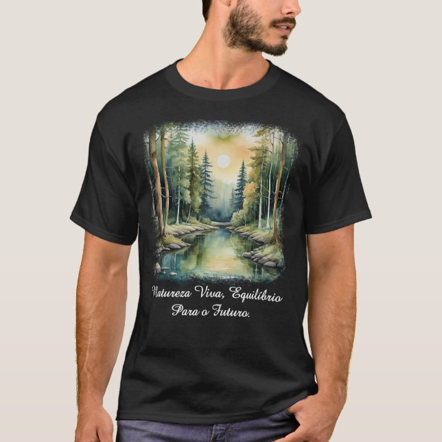 Camiseta Masculina Básica Reflexos da Terra-1 (Frente)