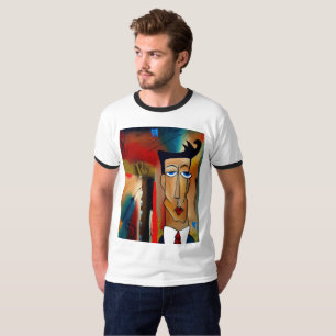 Camiseta Masculina Básica Ringer