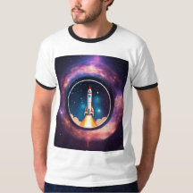 Camiseta Masculina Básica Ringer