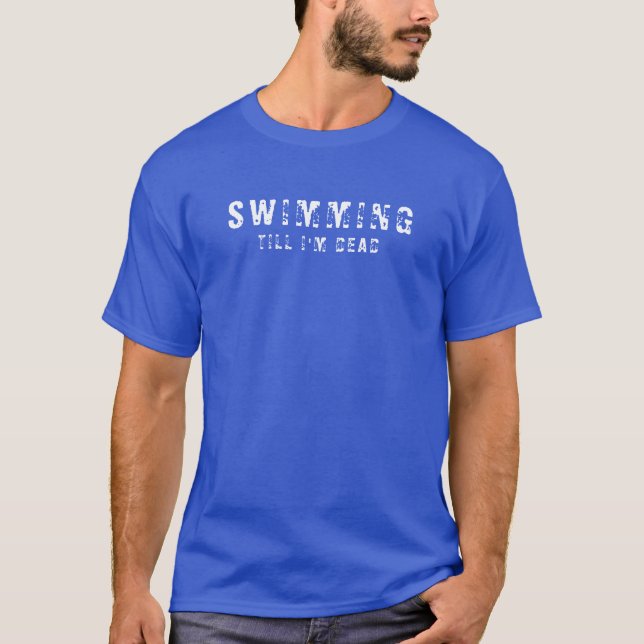 Camiseta Masculina Básica | Swiming até que eu est (Frente)