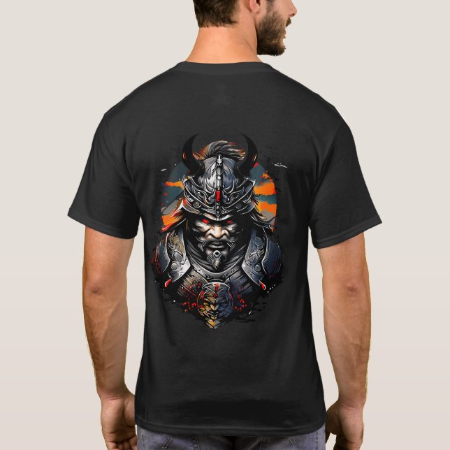 Camiseta masculina Black Samurai (Verso)