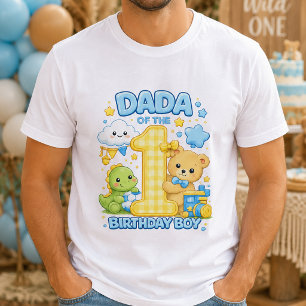 Camiseta masculina Blue Dada do Menino do Aniversá