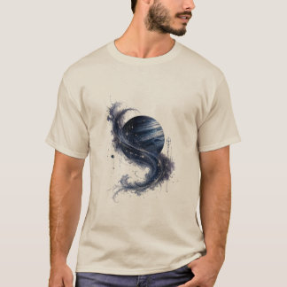 Camiseta Masculina Blue Planet Cosmic Swirl | Cele