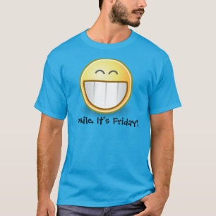 Camiseta masculina Blue"Smile, It's Friday Face