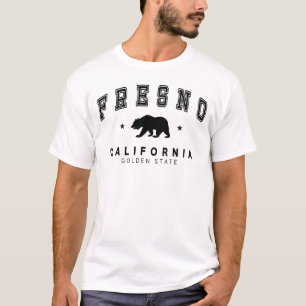 Camiseta masculina branca de Fresno - Design de Ur
