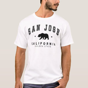 Camiseta masculina branca de San Jose - Design de